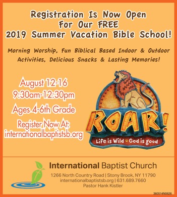 Registration is Now Open For VBS at International Baptist Church in Stony Brook!