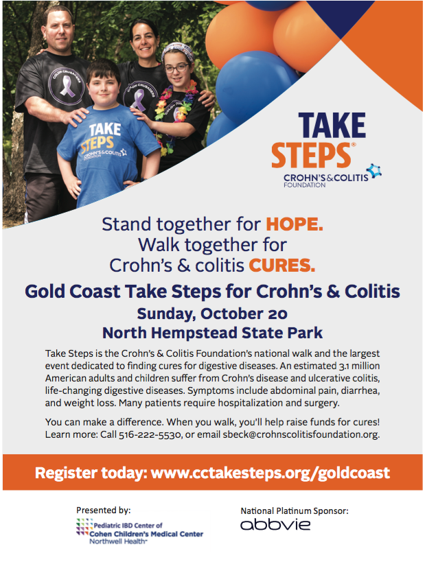 Pediatric Patient Overcomes Obstacles To Raise Critical Funds And Awareness For Local Patients At The Gold Coast Take Steps Walk On October 20th