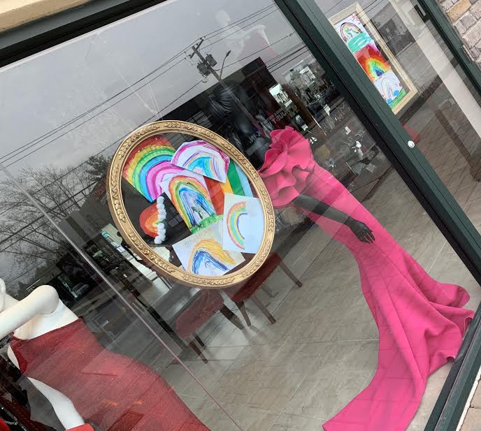 Birch Students Beam Rainbows Of Hope Through Dress Shop’s Windows
