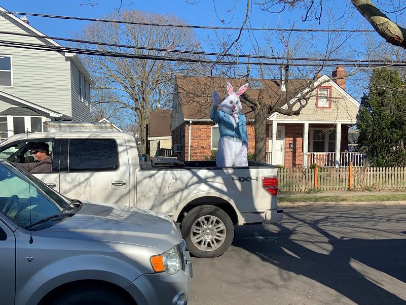 A special Easter Bunny Visits Islip Streets
