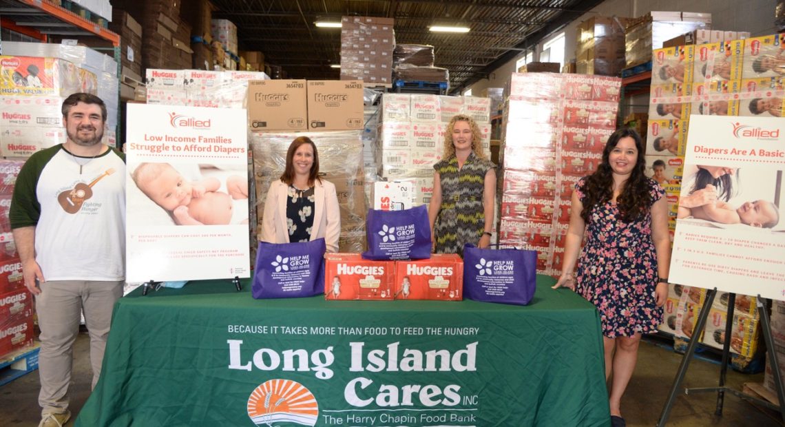 The Allied Foundation Diaper Bank and Help Me Grow-Long Island Donate 100,000 Diapers to Local Families Through LI Agencies and Long Island Cares