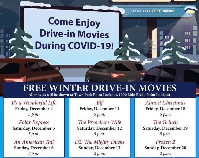 Supervisor Clavin, Hempstead Town Board Announce Free Winter Drive-In Movies