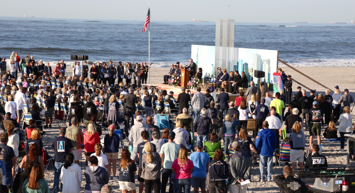 Town of Hempstead Hosts Emotional 9/11 20th Anniversary Sunrise Service on Beach at Point Lookout