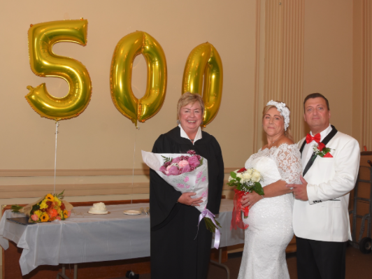 Hempstead Town Clerk Murray Performs 500th Wedding Ceremony