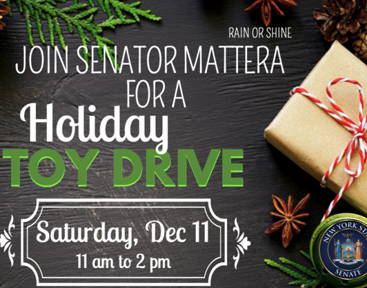 Senator Mattera Hosting Special Holiday Toy And Gift Card Drive