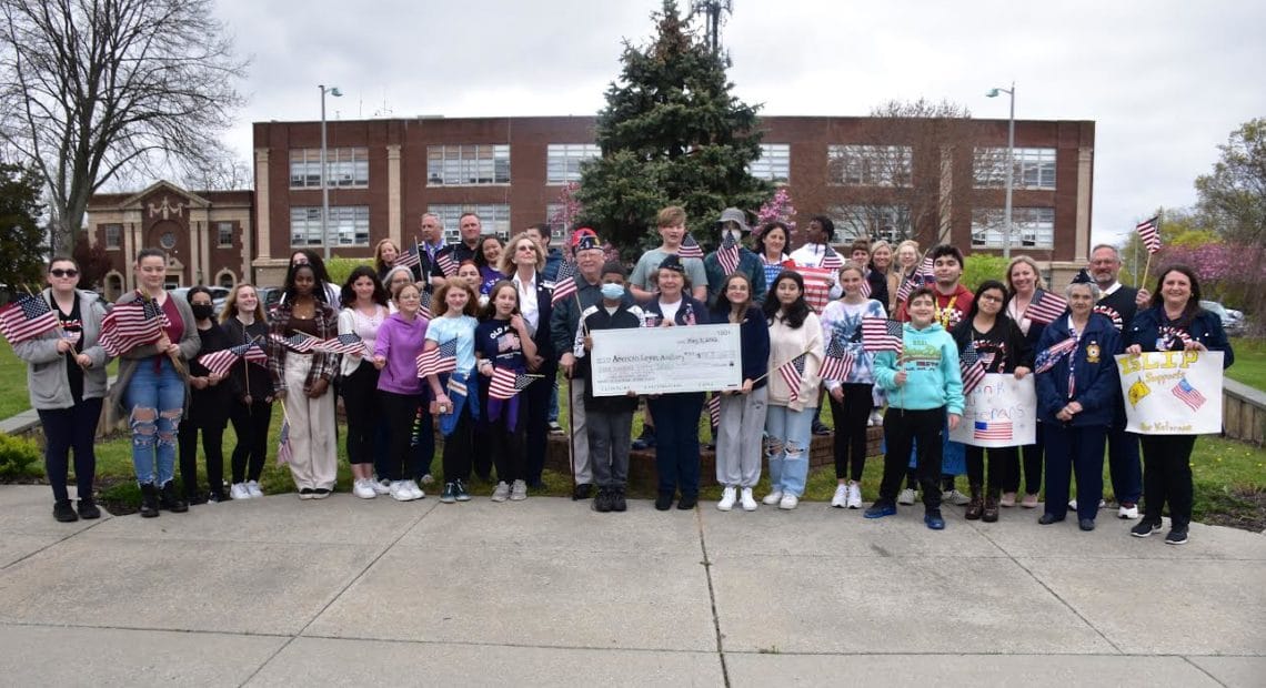 Islip Students Raise $967 With Walk-A-Thon For Veterans
