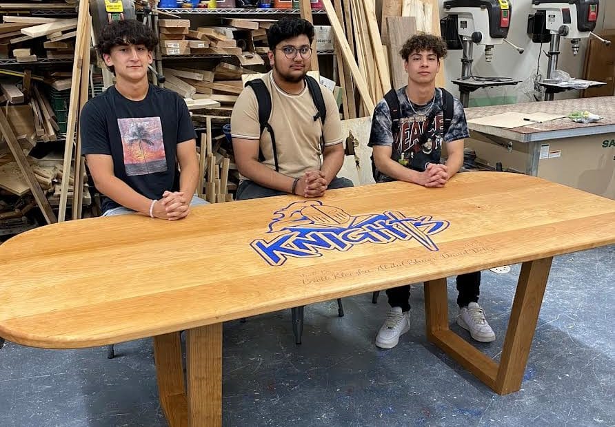 Industrious John Glenn Students Build New Office Table For Their Principal