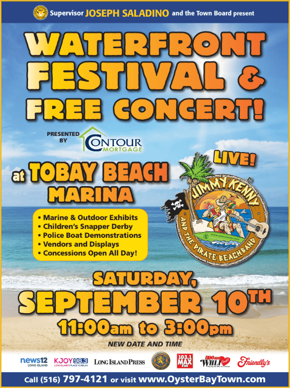 Free Waterfront Festival And Concert At Tobay Beach Marina On September 10th