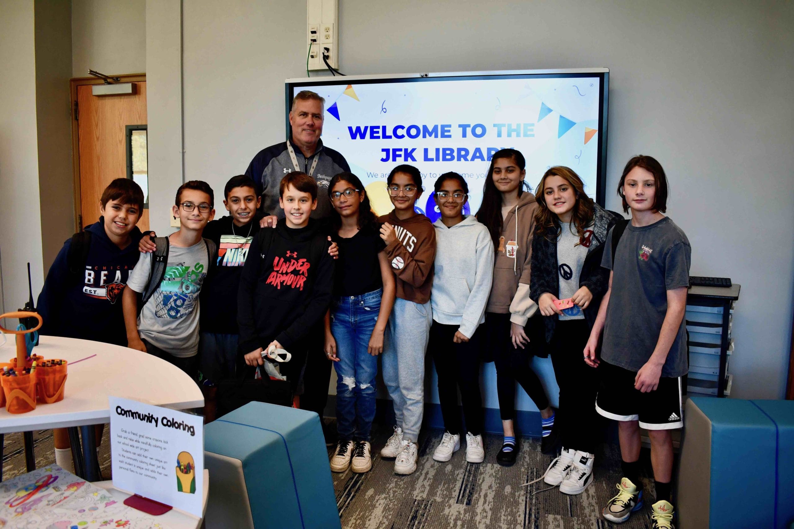 John F. Kennedy Middle School’s Library Gets Modern Makeover