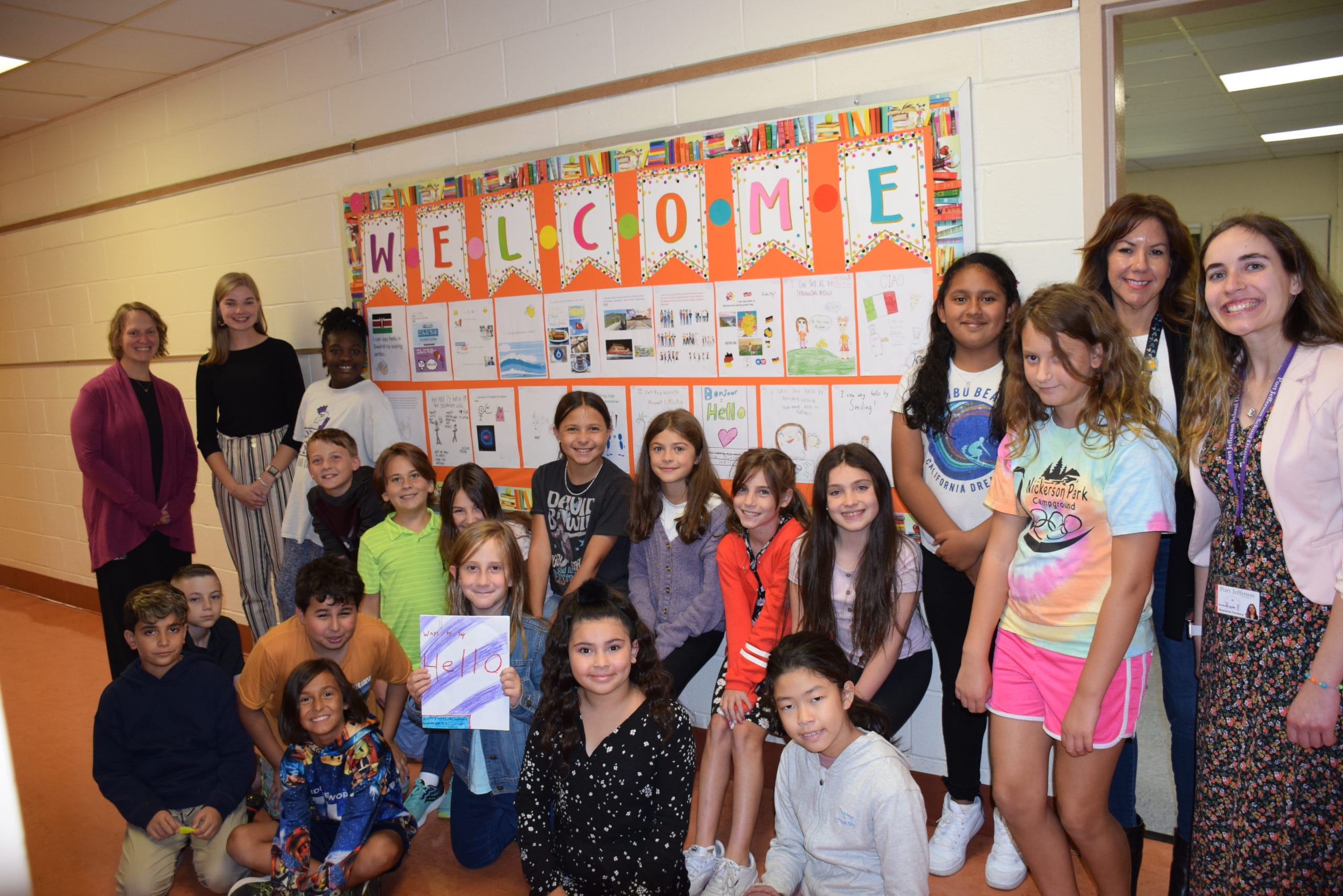 Port Jefferson Fifth Graders Say Hello In Many Languages