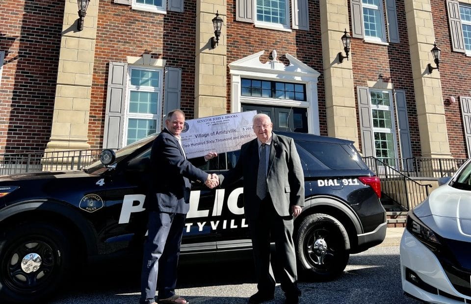 Senator John Brooks Presents $260,000 Funding Award To The Village Of Amityville
