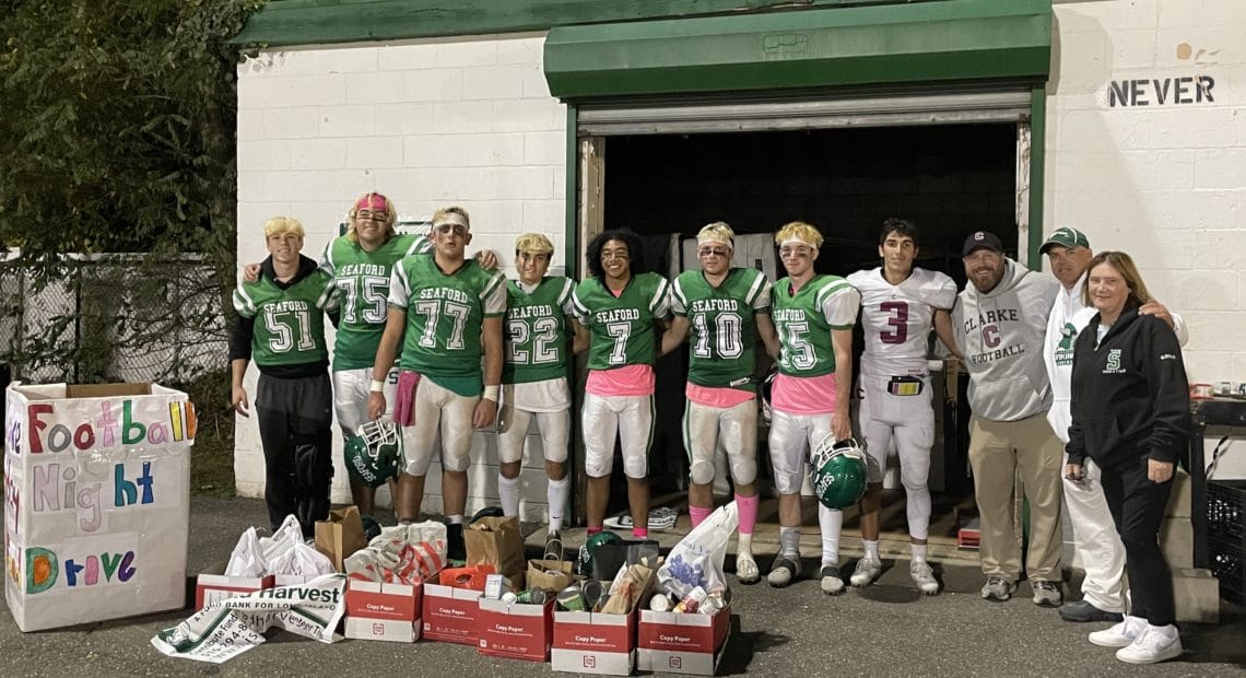 Service First, Sports Second As Seaford Football Hosts Food Drive