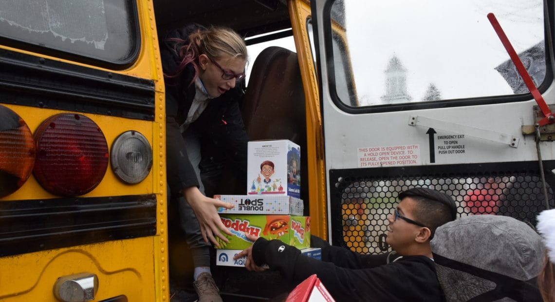Three Village &#8216;Stuff-A-Bus&#8217; Campaign Spreads Holiday Cheer