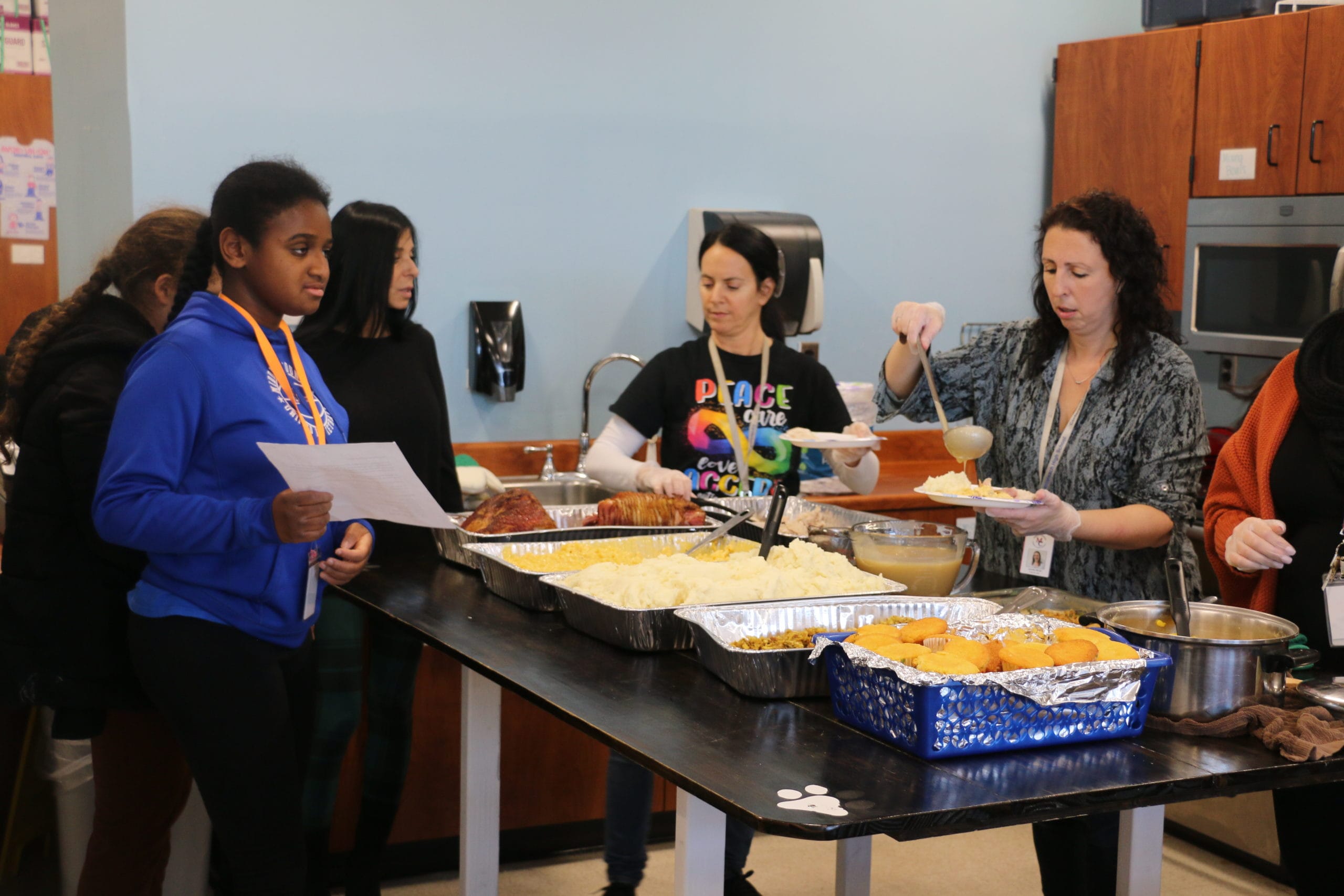 Centereach High School Life Skills Class Cooks Holiday Meal