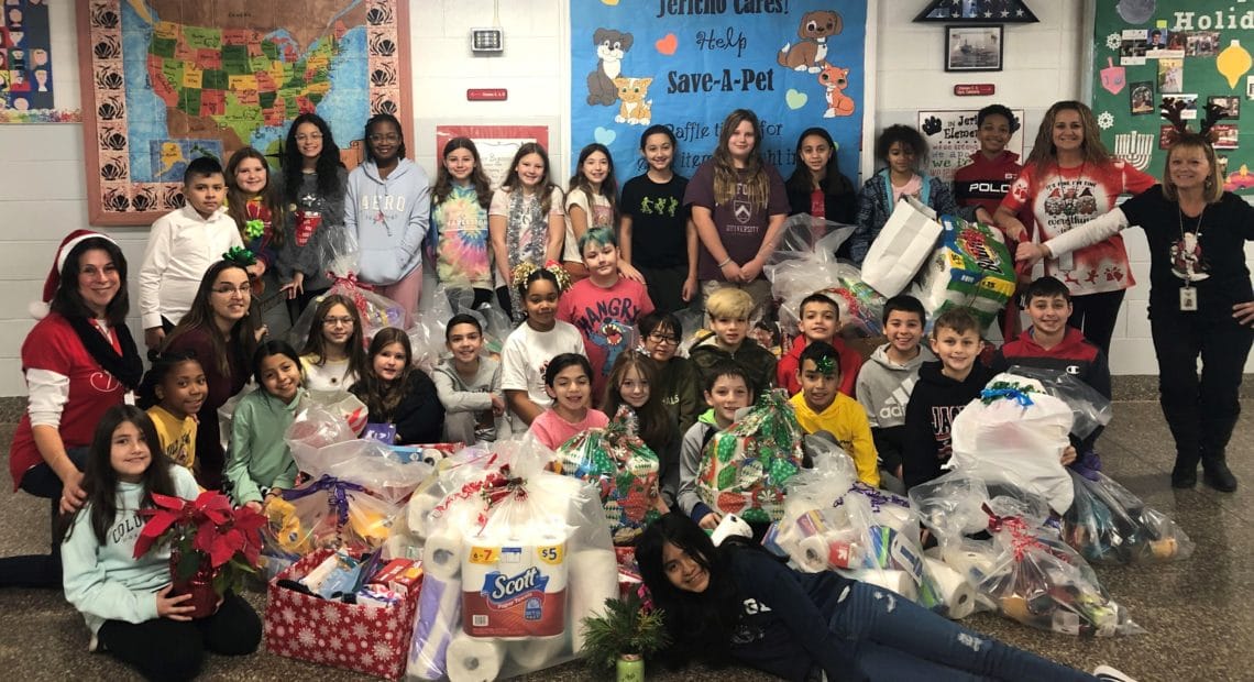 Jericho Elementary School Students Donate To Save-A-Pet Animal Rescue In Port Jefferson Station