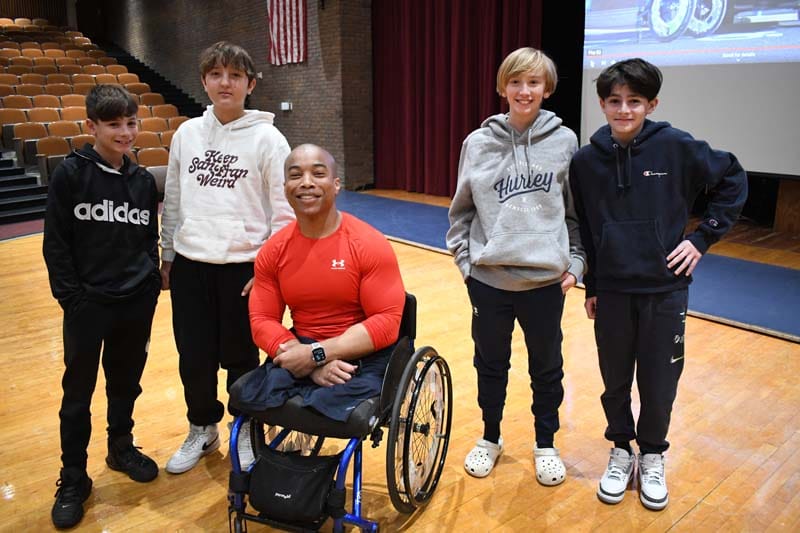 Long Island Paralympian Visits Nesaquake Middle School