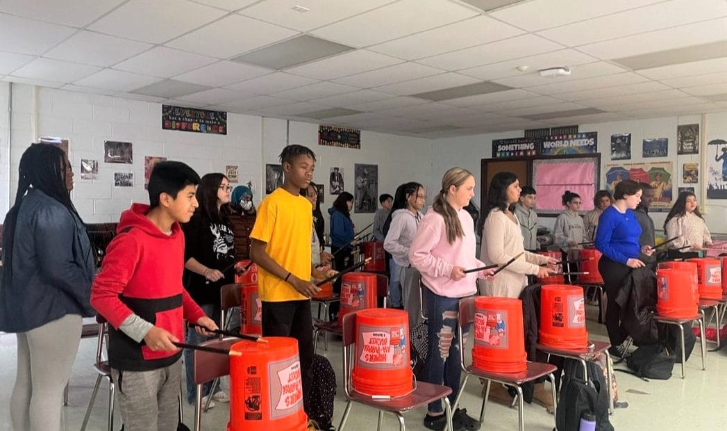 Deer Park Seventh Graders Explore Bucket Drumming In Music Class