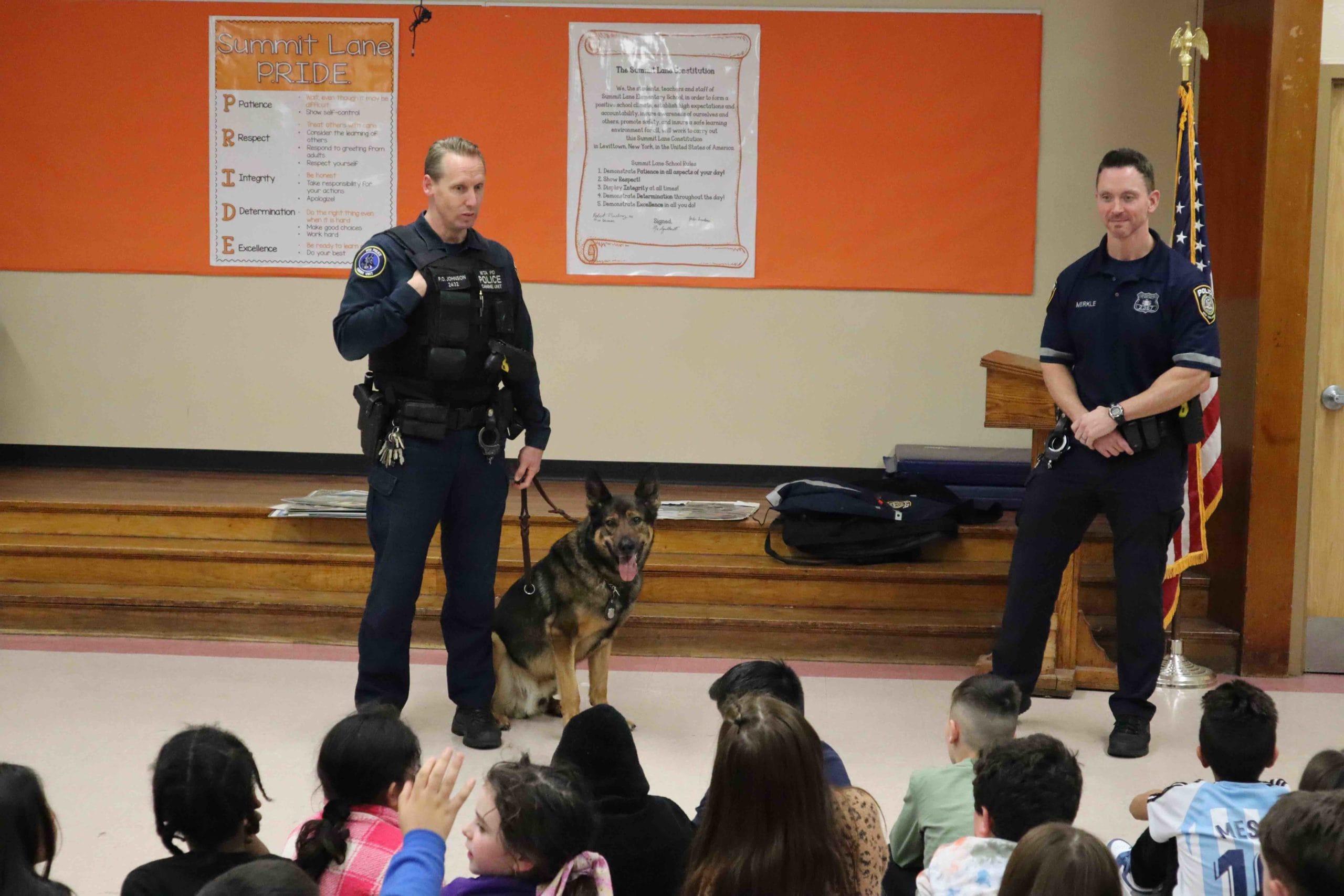 Summit Lane Students Learn Safety Tips From Canine Unit