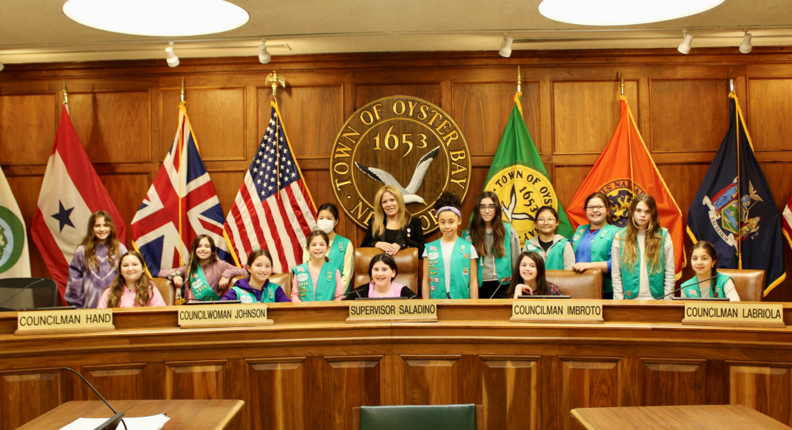 Walsh Welcomes Plainview-Old Bethpage Girl Scouts To Town Hall