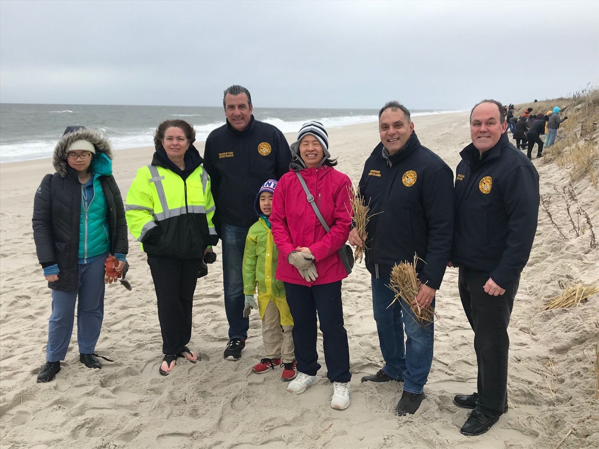 Dozens Of Volunteers Help Strengthen Shoreline By Planting Dune Grass At Tobay