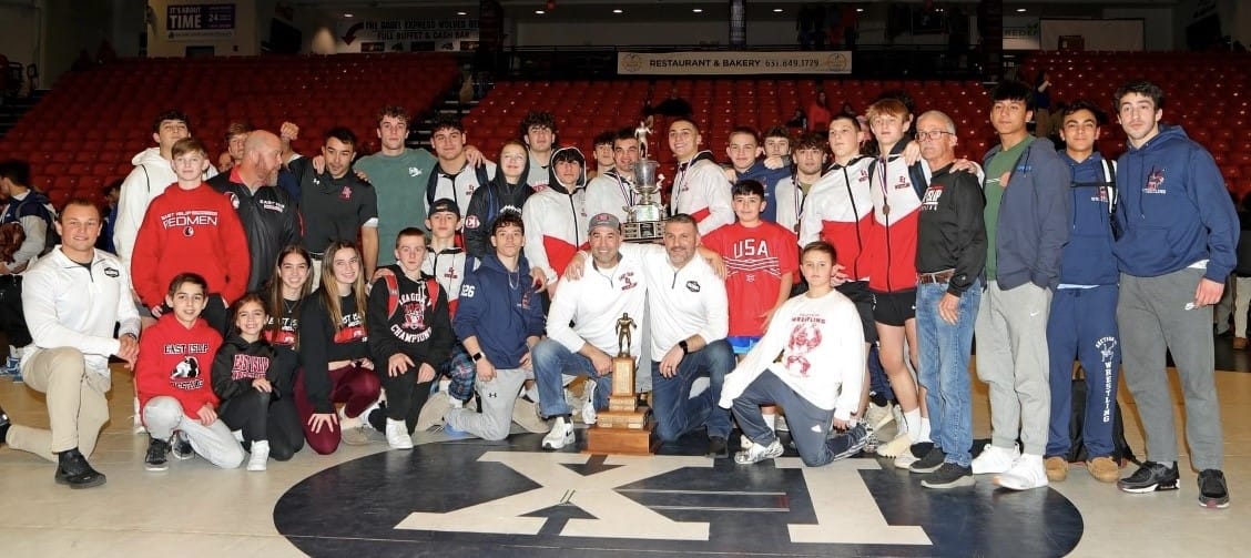 East Islip Varsity Wrestlers Top League And County, Regis Wins State Championship