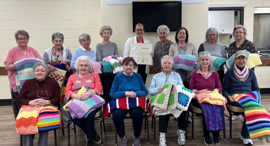 Maier Honors Seniors For Knitting Blankets For Children With Cancer