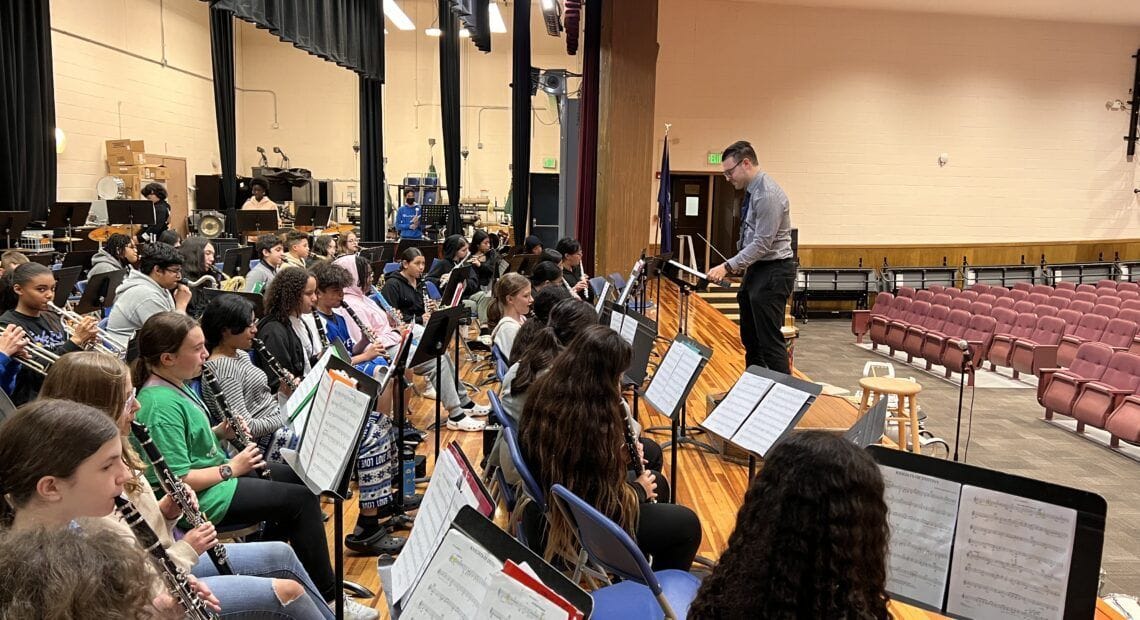 Guest Conductor Works With Copiague Middle School Musicians