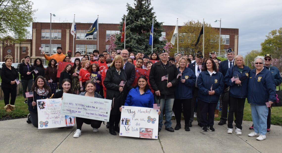 Patriotic Islip Students Walk For Veterans, Raise $1K For Honor Flights
