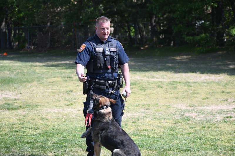 Suffolk County Police Department K-9 ‘Gunnar’ Visits Accompsett Middle School Middle School
