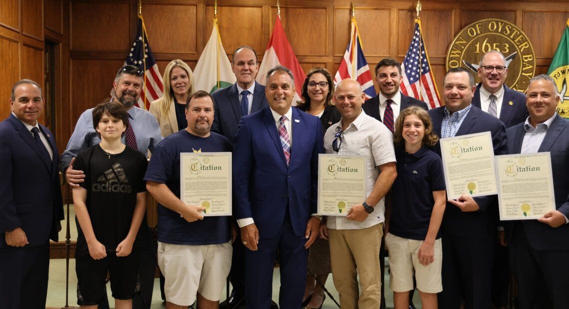 Town Honors Massapequa Hockey Coach, Residents For Lifesaving Actions