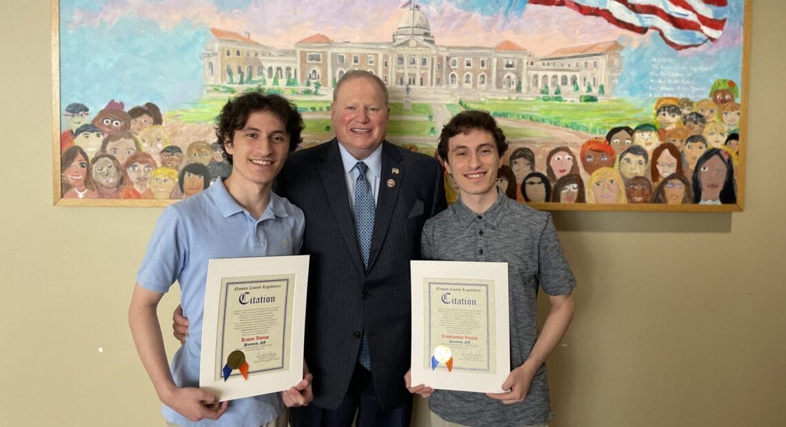 Legislator Drucker Honors Kimon And Constantine Vontas, Identical Twins And Talented Cellists, After Lincoln Center Performance