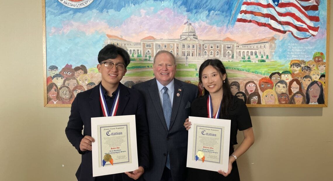 Legislator Drucker Recognizes U.S. Presidential Scholar Honorees Sabrina Guo And Kevin Zhu