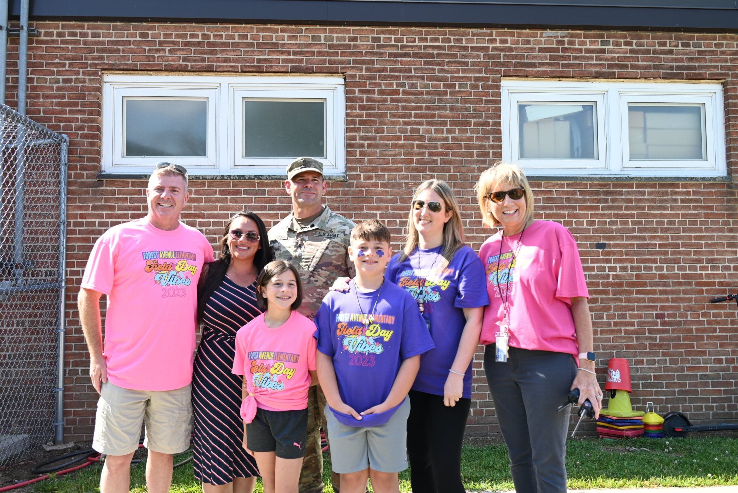 Tears Of Happiness During Military Surprise At Forest Avenue School