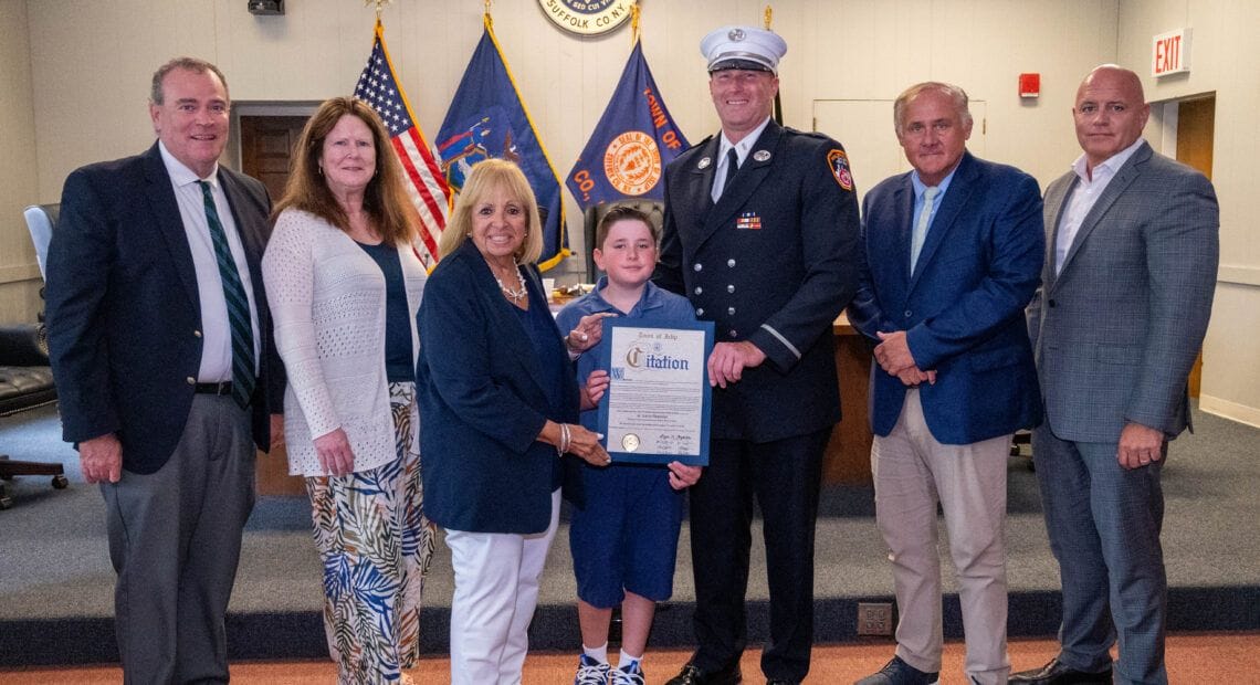 Islip Town Board Recognizes Hero Firefighter, Medal Of Valor Recipient