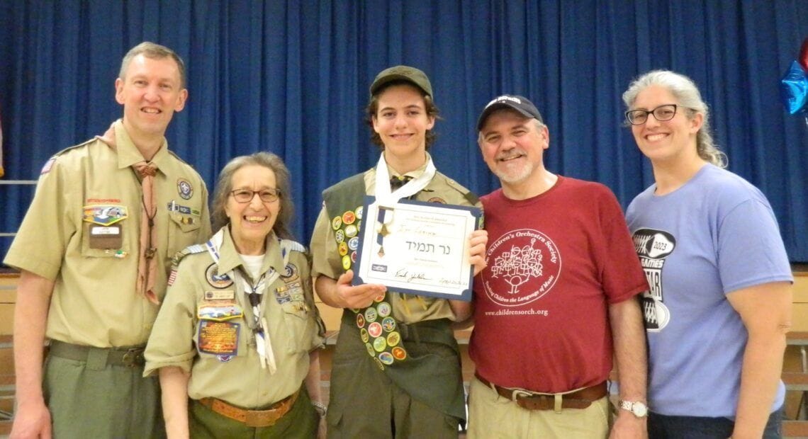 Local Scout Presented With Boy Scout Jewish Religious Emblem