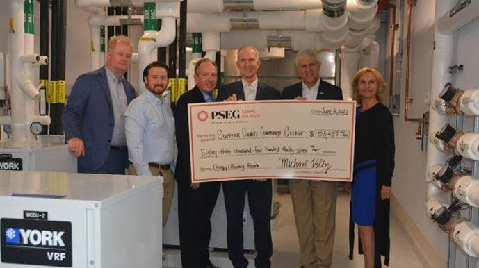 PSEG Long Island Gives Suffolk County Community College More Than $130,000 In Energy Efficiency Rebates For New STEM Center