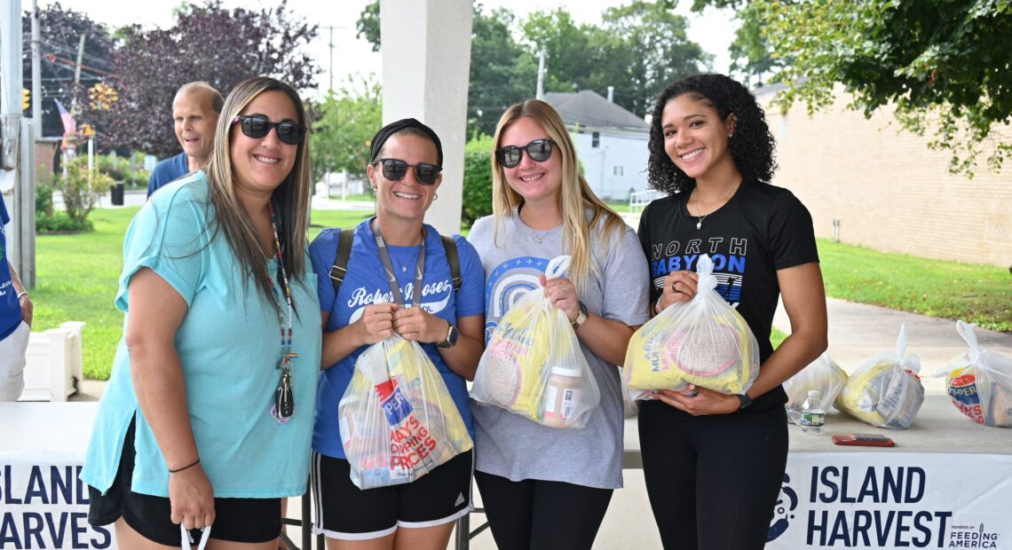 North Babylon Partners With Local Groups For Food &#038; Backpack Giveaway