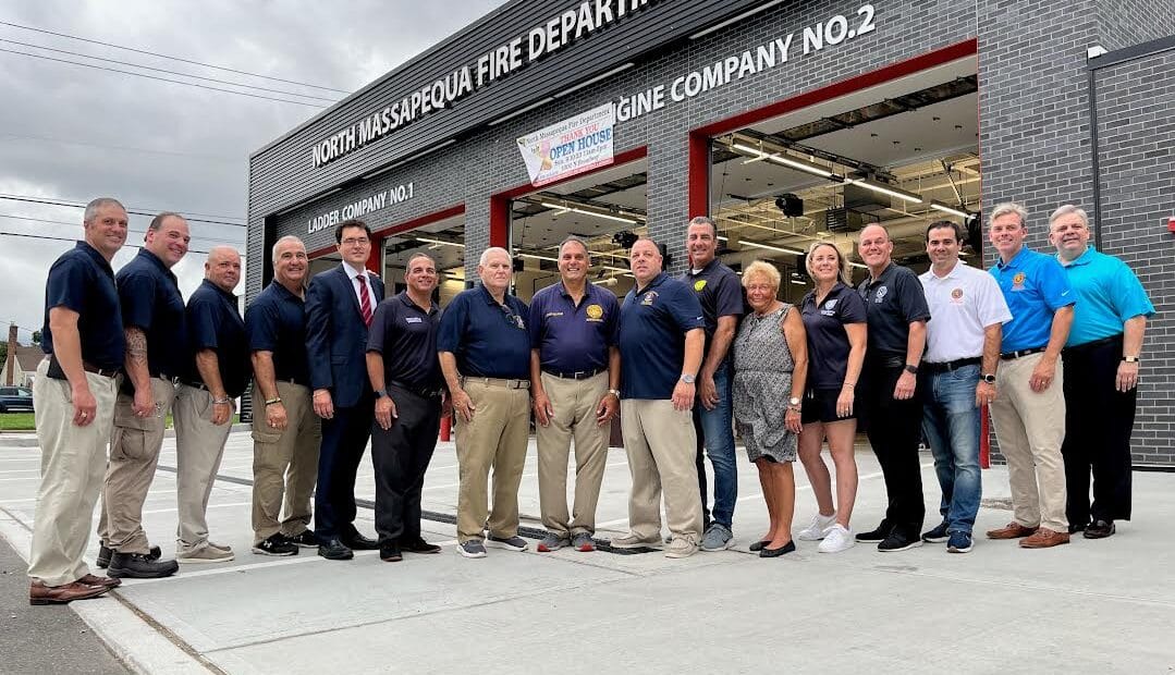 Town Officials Celebrate Grand Reopening Of North Massapequa Fire Department Headquarters