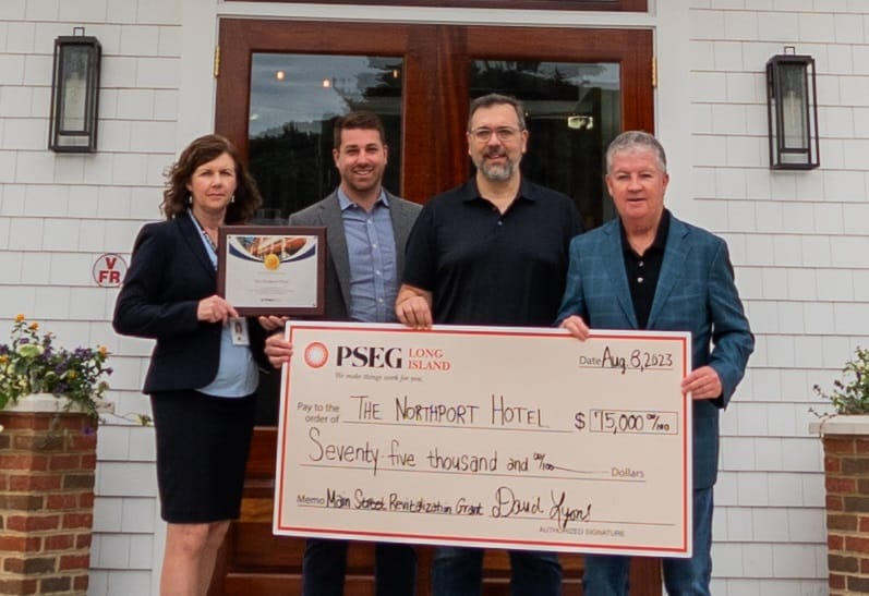 PSEG Long Island Awards One Of Its Largest Main Street Revitalization Grants – $75,000 – To The Northport Hotel