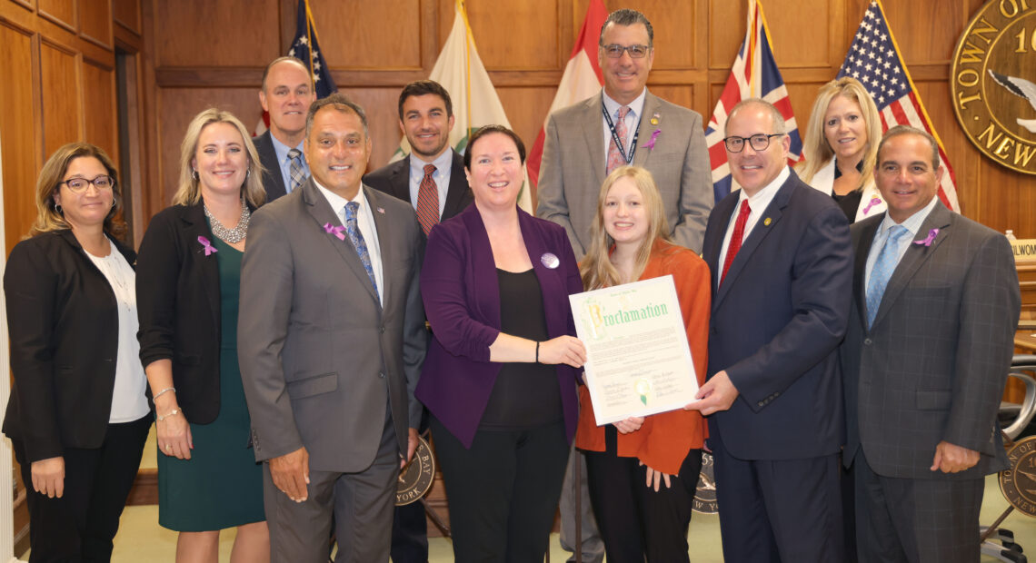 Saladino, Town Board Join With The Safe Center Long Island To Recognize Domestic Violence Awareness Month