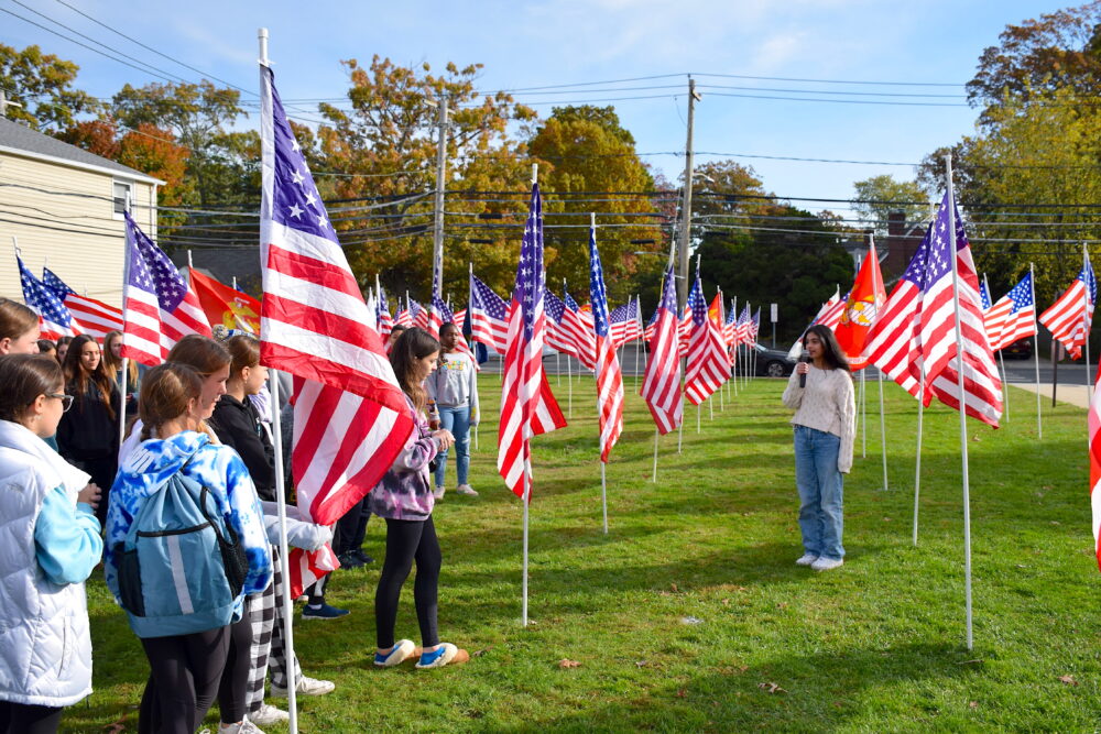 Merrick Avenue MS Installs Flag Field Of Honor