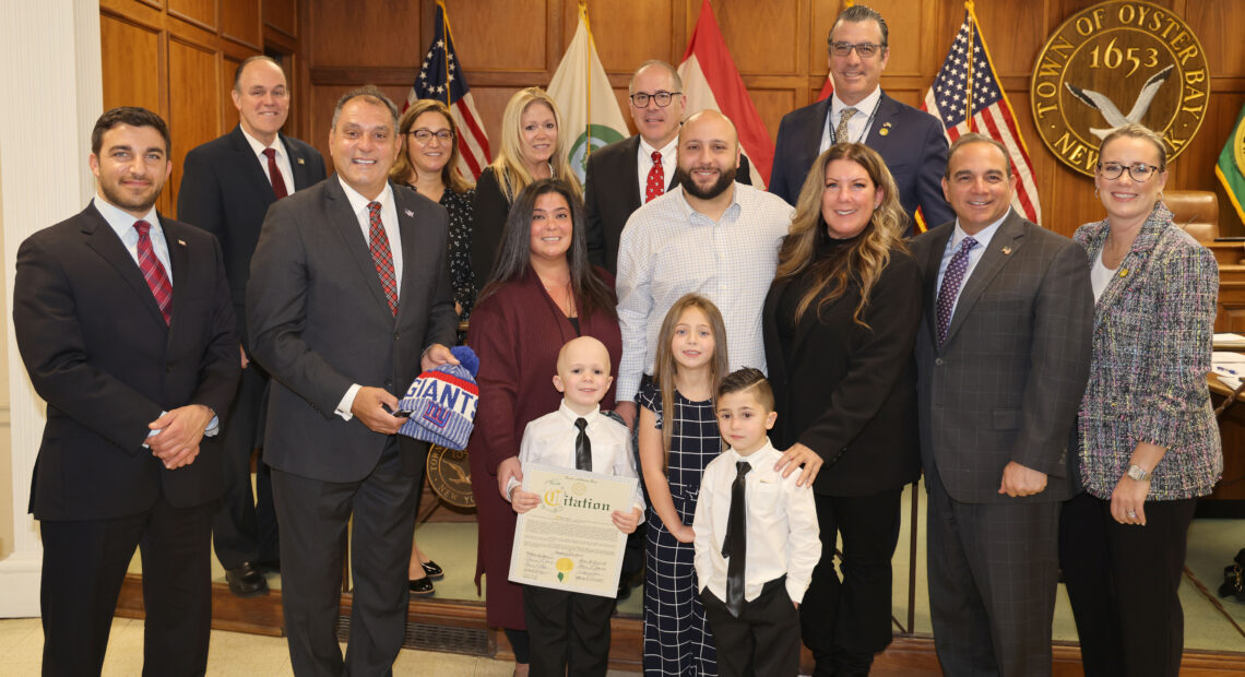 Hats Off! Saladino Honors Massapequa Boy For Hat Collection Initiative To Benefit Children With Hair Loss