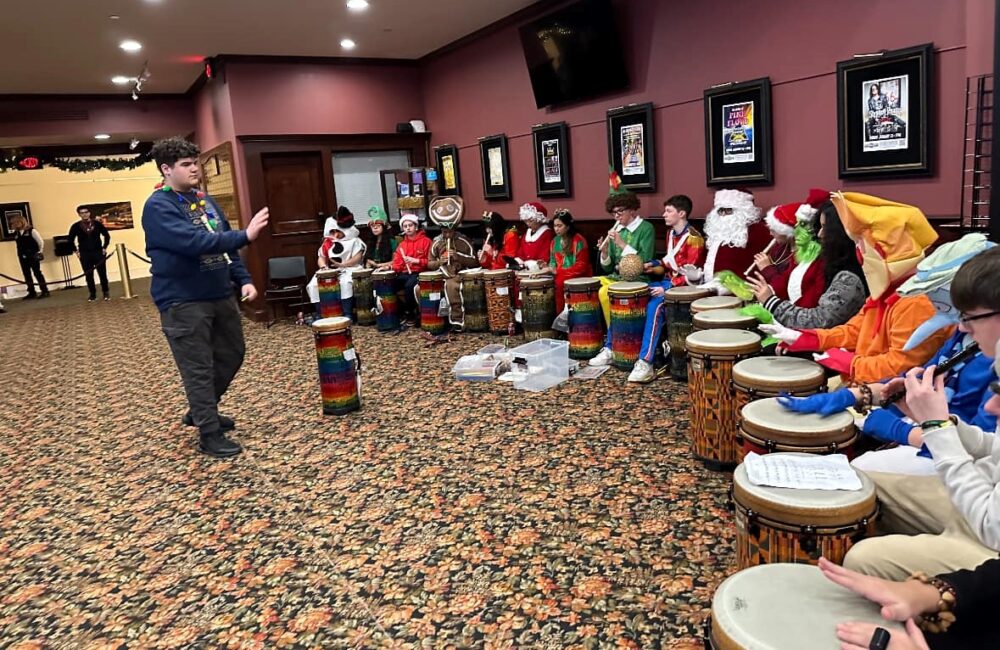 Newfield High School Drumming Up Holiday Vibes