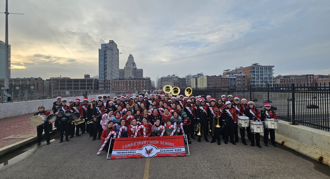 Connetquot High School Marching Band Performs In The Philadelphia Holiday Parade