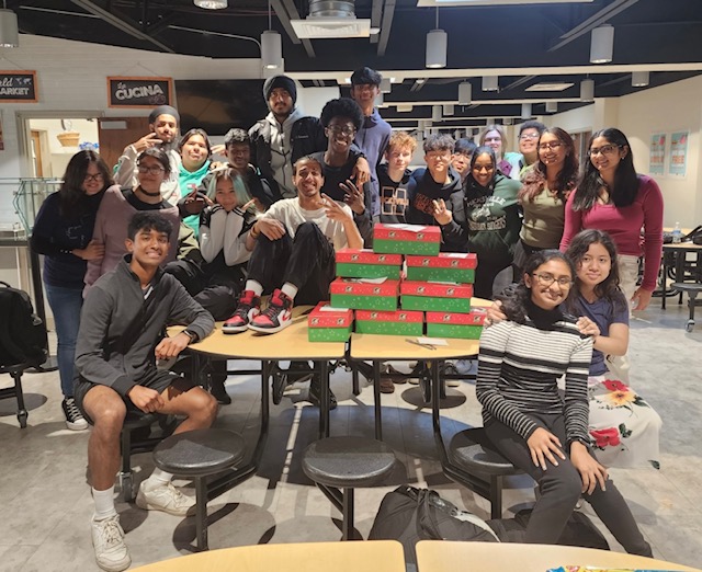 Hicksville High School Students Pack Boxes For Operation Christmas Child