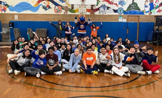 New York Islanders Visit Lee Avenue Elementary For School Assembly