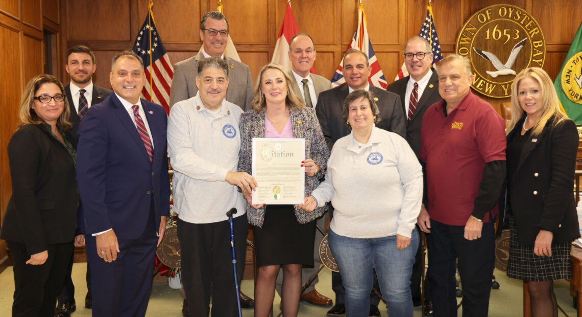 Town Board Recognizes Hicksville Resident For Charity Model Train Show