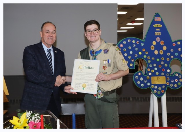 Councilman Tom Hand Honors Massapequa Eagle Scout