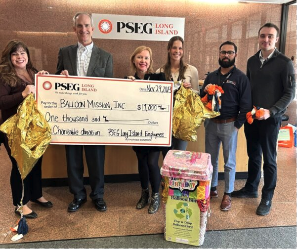 PSEG Long Island Employees Make Donation To Help Protect Power Lines, Wildlife And The Environment From Balloon Hazards
