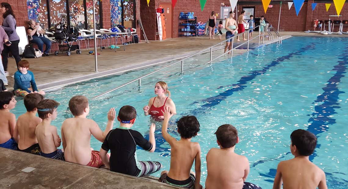 Local Cub Scouts Swim At The Suffolk Y-JCC On Super Bowl Sunday